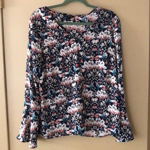 Banana Republic floral Bell Sleeve Blouse